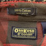 画像3: USED 90's OSH KOSH オシュコシュ アメリカ製 バッファローチェック ヘヴィネル 襟カスタム RED×BLK / 251020 (3)