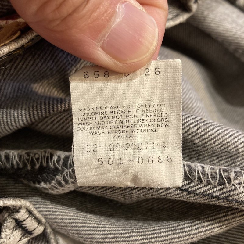 画像5: USED 90's Levi's リーバイス 501 USA先染め製 先染めブラックデニム アシッドウォッシュ デニムパンツ ジーンズ BLK / 251012 (5)