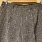 画像4: USED 80's UNKNOWN ネップ生地 グレンチェック ウール スラックス パンツ GM / 251012 (4)