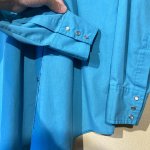 画像5: USED 80's ELY エリー 刺繍入り ウエスタンシャツ 長袖シャツ BLUE×BLK / 251020 (5)