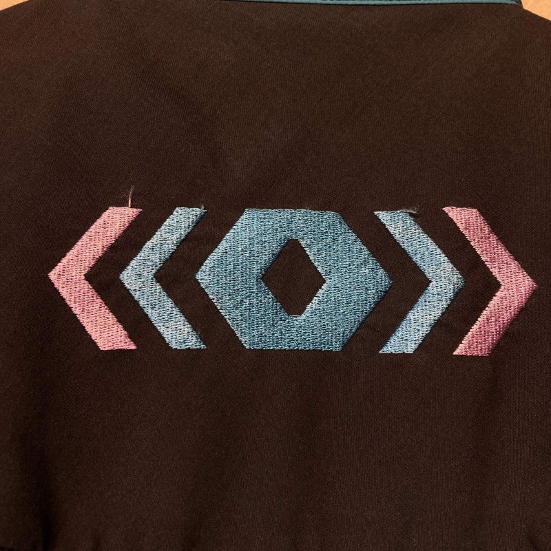 画像6: USED 80's ELY エリー 刺繍入り ウエスタンシャツ 長袖シャツ BLUE×BLK / 251020 (6)
