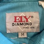 画像3: USED 80's ELY エリー 刺繍入り ウエスタンシャツ 長袖シャツ BLUE×BLK / 251020 (3)