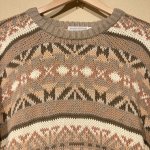 画像4: USED 80's BANANA REPUBLIC バナナリパブリック SAFARI&TRAVEL ネイティヴ柄 コットンニット セーター MIX  / 251112 (4)