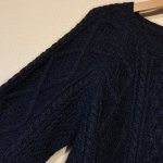 画像6: USED 00's GAP ギャップ モヘア混 ケーブルニット セーター BLK  / 251112 (6)