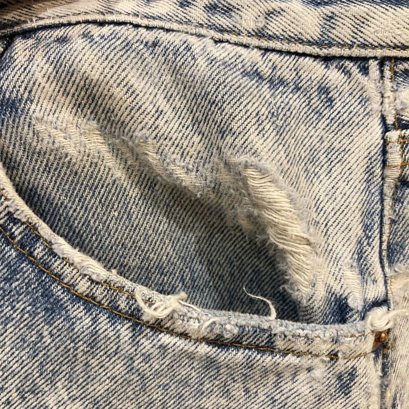画像12: USED 90's Levi's リーバイス 501 USA製 アシッドウォッシュ デニムパンツ ジーンズ BLUE / 251110 (12)