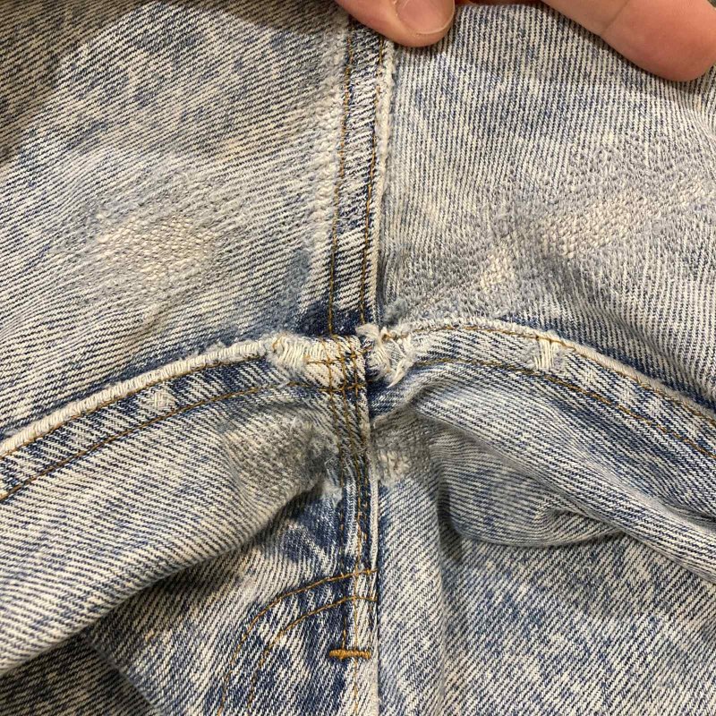 画像9: USED 90's Levi's リーバイス 501 USA製 アシッドウォッシュ デニムパンツ ジーンズ BLUE / 251110 (9)