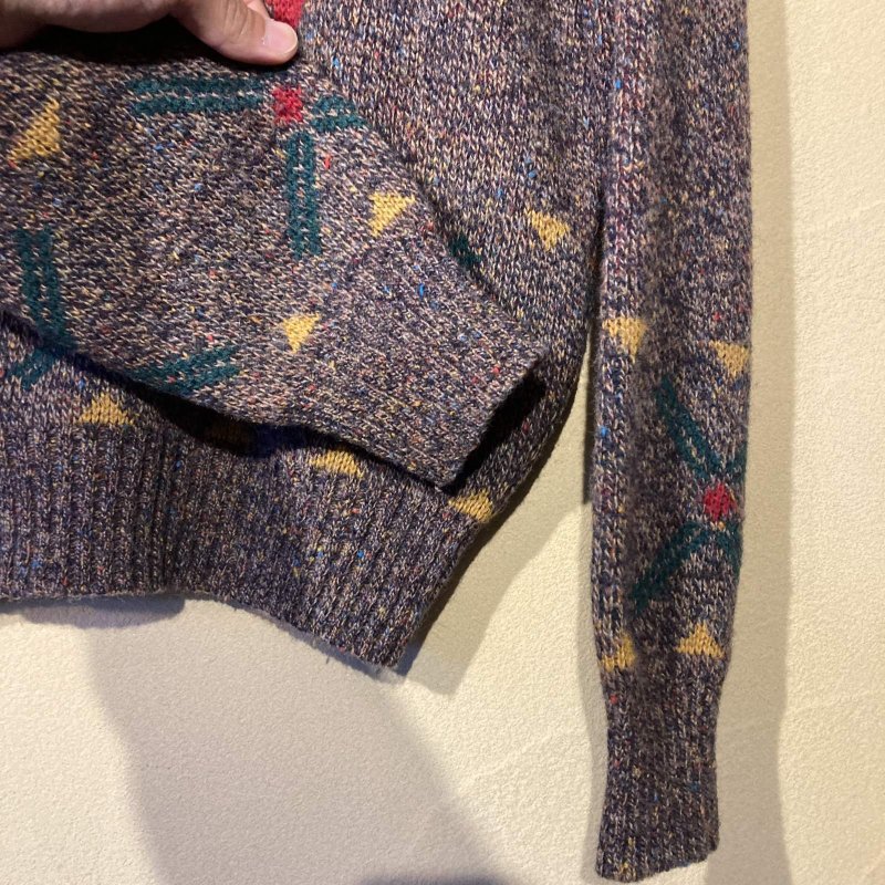 画像6: USED 80's ROBERT BRUCE ロバートブルース アメリカ製 鹿柄 ジャガードニット セーター MIX / 251112 (6)