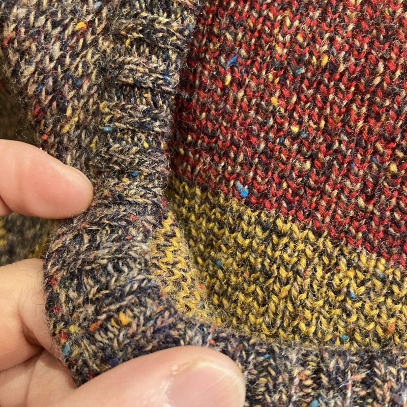 画像5: USED 80's ROBERT BRUCE ロバートブルース アメリカ製 鹿柄 ジャガードニット セーター MIX / 251112 (5)