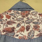 画像5: USED 70's Alfie CALIFORNIA アルフィー キルティング切り替え ヒッピー シャンブレーシャツ BLUE / 250918 (5)