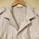 画像4: USED 00's ANGELO LITRICO アンジェロリトリコ ミリタリーサンプリング リネンジャケット NAT / 250924 (4)