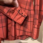 画像5: USED 80's UNKNOWN ヨーク切り替え ウエスタン 長袖シャツ RED×BLK / 250918 (5)