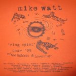 画像1: USED 90's MIKE WATT マイクワット ring spiral tour 95 w foo fighters/hovercraft Tシャツ ORG / 211006 (1)