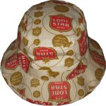 画像1: 古着 LONE STAR BEER ビールメーカー 総柄ハット CAP 帽子 70〜80年代 (1)
