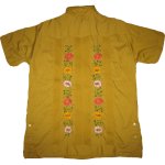 画像2: 【過去に販売した商品です】古着 mario キューバシャツ 花柄刺繍 メキシカン 70年代 (2)