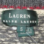 画像3: 古着 00's LAUREN ラルフローレン ノルディック スキー柄 ニットカーディガン セーター GRY / 190115 (3)