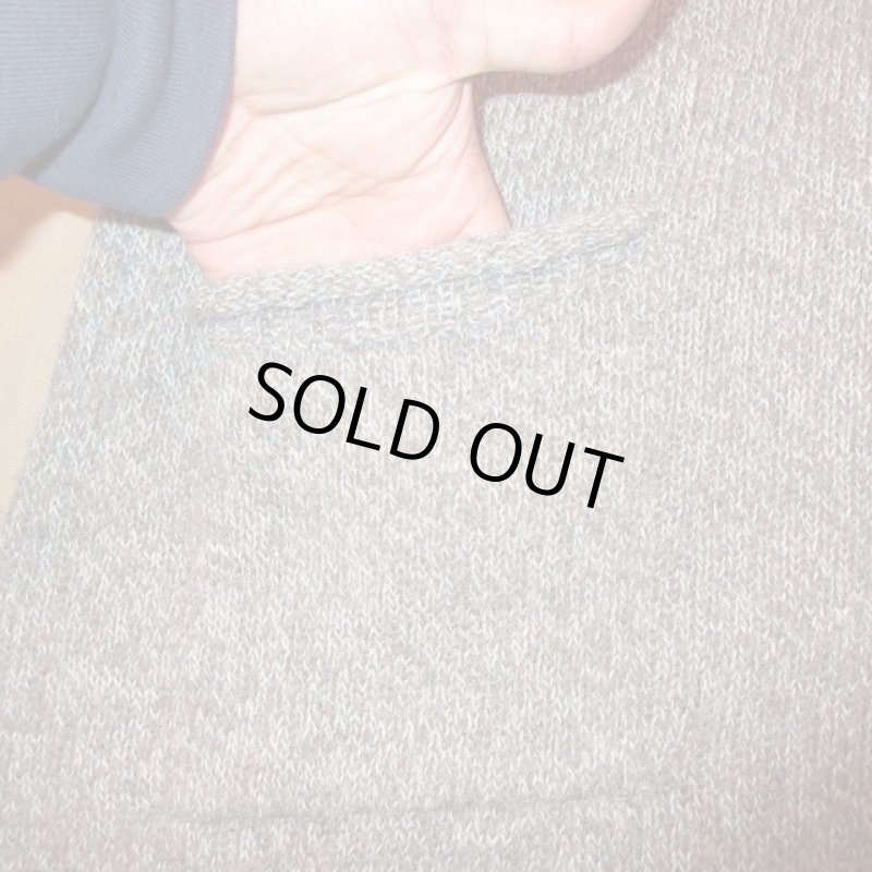 画像8: 古着 90's BARNEYS NEW YORK バーニーズニューヨーク INIS MEAIN アルパカウール レタードカーディガン ニットカーディガン GRY / 190115 (8)