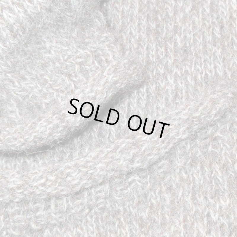 画像7: 古着 90's BARNEYS NEW YORK バーニーズニューヨーク INIS MEAIN アルパカウール レタードカーディガン ニットカーディガン GRY / 190115 (7)