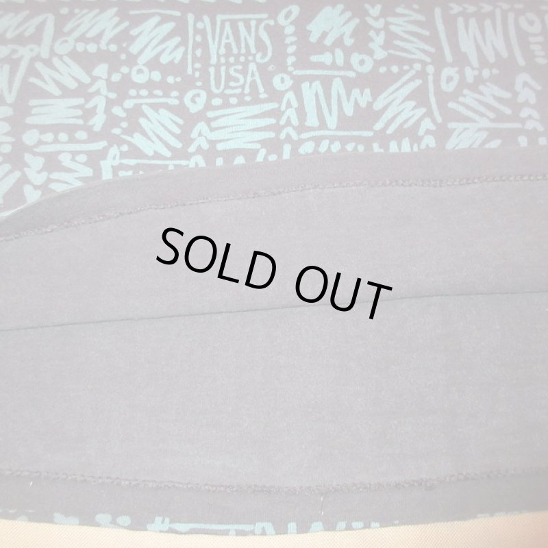 画像7: 古着 90's VANS OFF THE WALL バンズ 総柄プリント Tシャツ BLK  / 190222 (7)