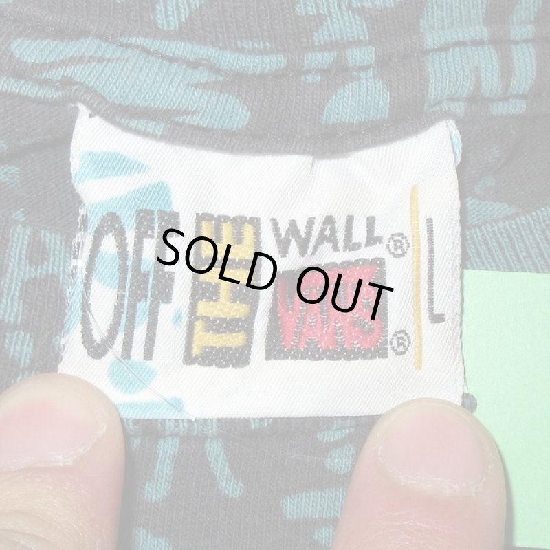 画像4: 古着 90's VANS OFF THE WALL バンズ 総柄プリント Tシャツ BLK  / 190222 (4)