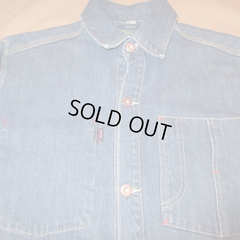 画像3: 古着 00's TOMMY JEANS トミージーンズ デニム カバーオール ジャケット NVY / 190227 (3)