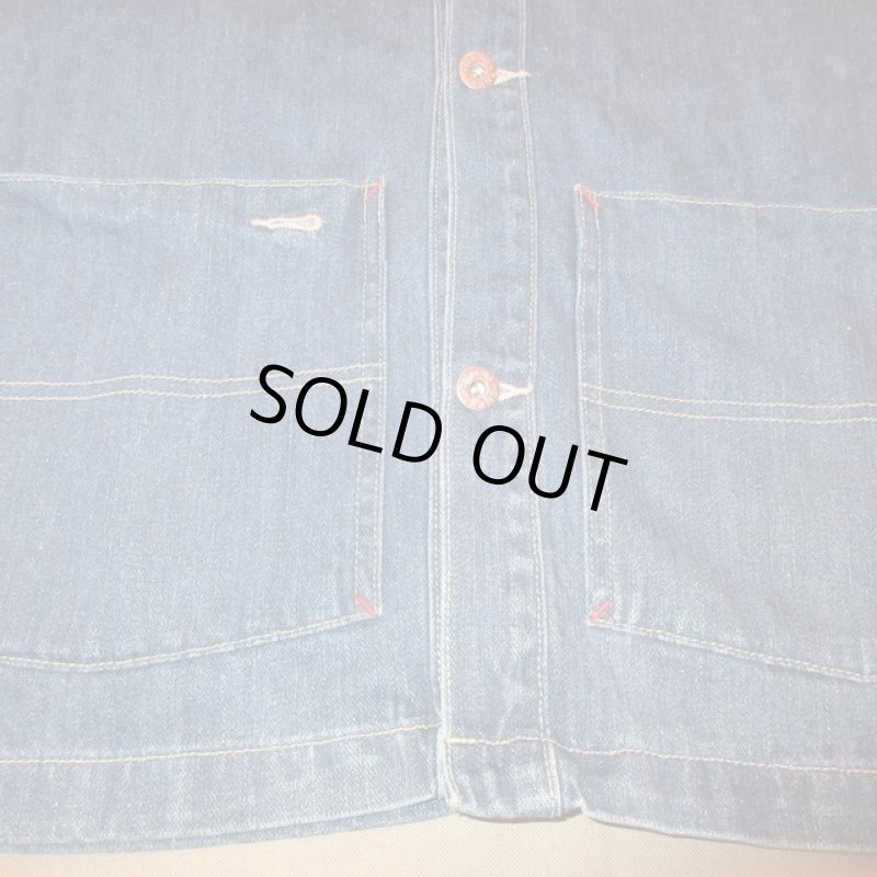 画像7: 古着 00's TOMMY JEANS トミージーンズ デニム カバーオール ジャケット NVY / 190227 (7)