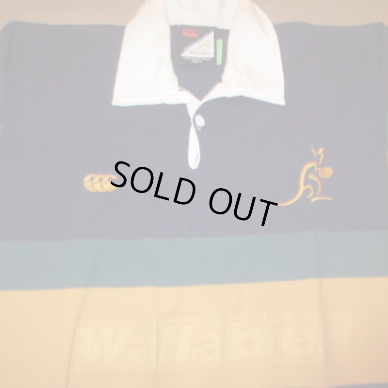 画像3: 古着 90's CANTERBURY カンタベリー オーストラリア代表 Wallabies ロゴ ラガーシャツ オーストラリア製 /190326 (3)