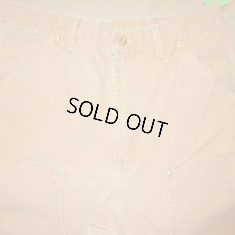 画像4: 古着 90's Carhartt カーハート ダブルニー ダック地 ペインターパンツ ワークパンツ アメリカ製 BRW /190401 (4)