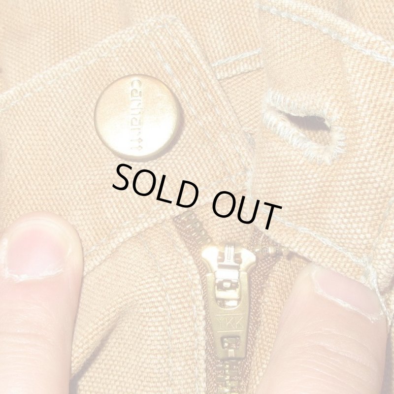 画像6: 古着 90's Carhartt カーハート ダブルニー ダック地 ペインターパンツ ワークパンツ アメリカ製 BRW /190401 (6)