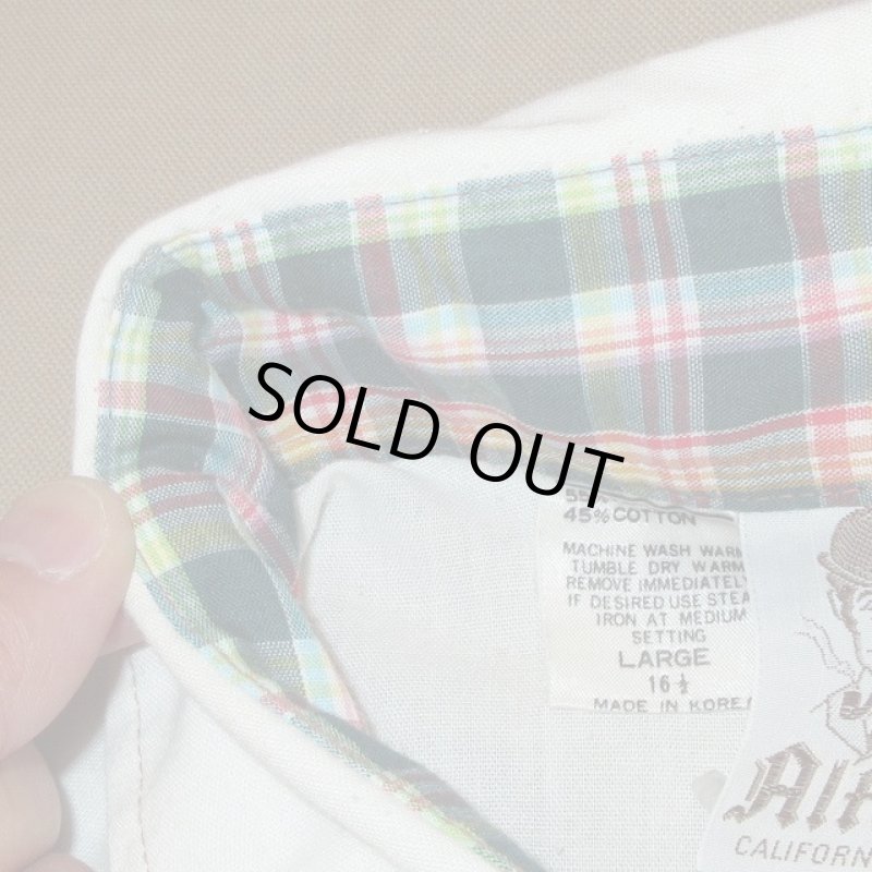 画像8: 古着 70's Alfie アルフィー チェック切り替え ナチュラル 長袖シャツ NAT /190404 (8)