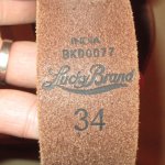 画像5: 新品 00's LUCKY BRAND ラッキーブランド レザーベルト BRW / 190418 (5)