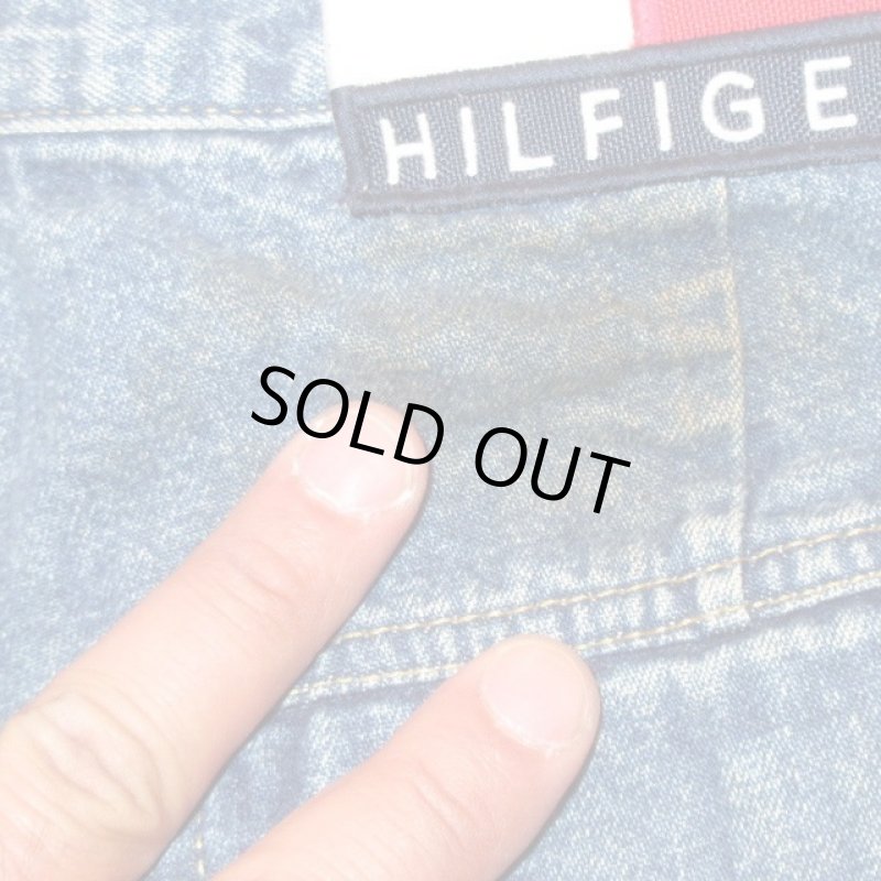 画像12: 古着 90's TOMMY HILFIGER トミーヒルフィガー 変形 デニム カーゴパンツ BLUE /190512 (12)