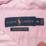 画像5: 古着 00's Ralph Lauren ラルフローレン リネン 半袖シャツ PINK / 190516 (5)