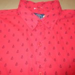画像3: 古着 90's GAP ギャップ アンカーモチーフ 半袖シャツ RED / 190516 (3)