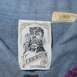 画像3: 古着 70's KENNINGTON ケニントン 刺繍入り シャンブレーシャツ ヒッピー 長袖シャツ BLUE /190521 (3)
