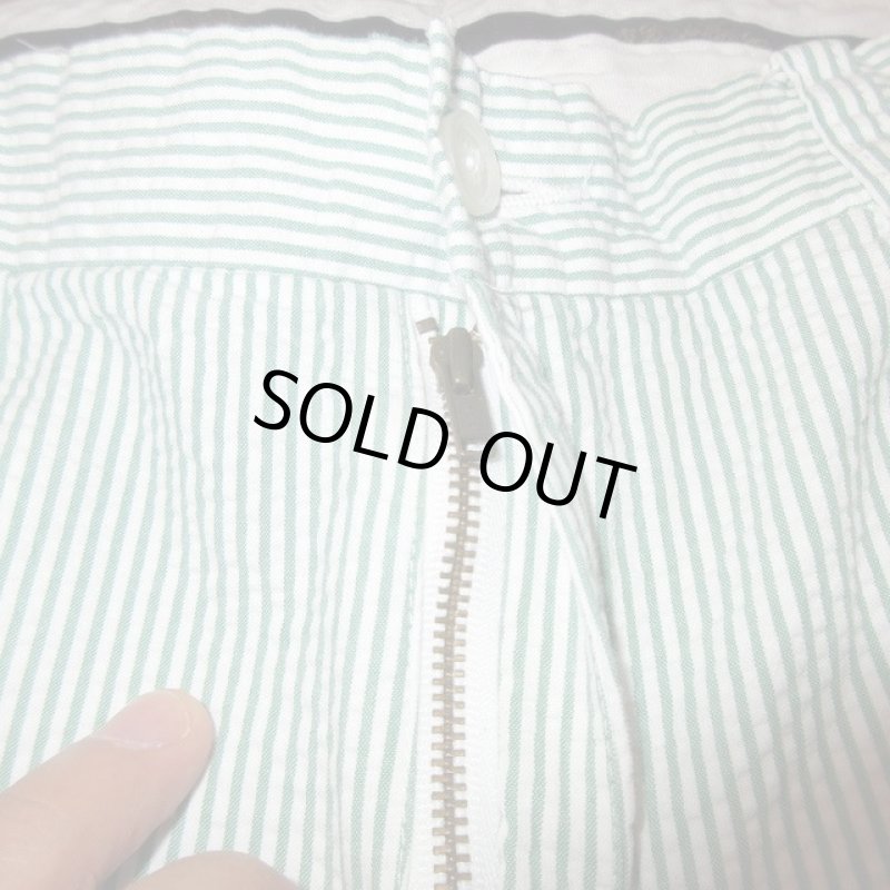 画像6: 古着 00's Brooks Brothers ブルックスブラザーズ シアサッカーパンツ GRN /190619 (6)