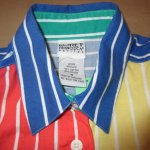 画像5: 古着 90's KORET クレイジーパターン ストライプ 半袖シャツ MIX / 190701 (5)