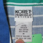 画像3: 古着 90's KORET クレイジーパターン ストライプ 半袖シャツ MIX / 190701 (3)