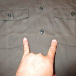 画像6: 古着 70's Dickies ディッキーズ MADE IN USA ワークシャツ 半袖シャツ OLV / 190701 (6)