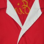 画像7: 古着 60's GOLDEN BRENT ブレント チェーンステッチ刺繍 ボーリングシャツ 半袖シャツ RED×WHT / 190701 (7)