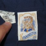 画像6: 古着 70's KENNINGTON ケニントン ボーリングシャツ 半袖シャツ NVY / 190701 (6)