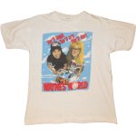 画像1: 古着 90's WAYNE'S WORLD ウェインズワールド 映画 Tシャツ WHT / 190610 (1)