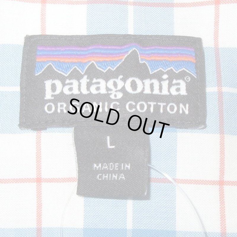 画像3: 古着 00's patagonia パタゴニア アウトドア 長袖シャツ BLUE /190708 (3)