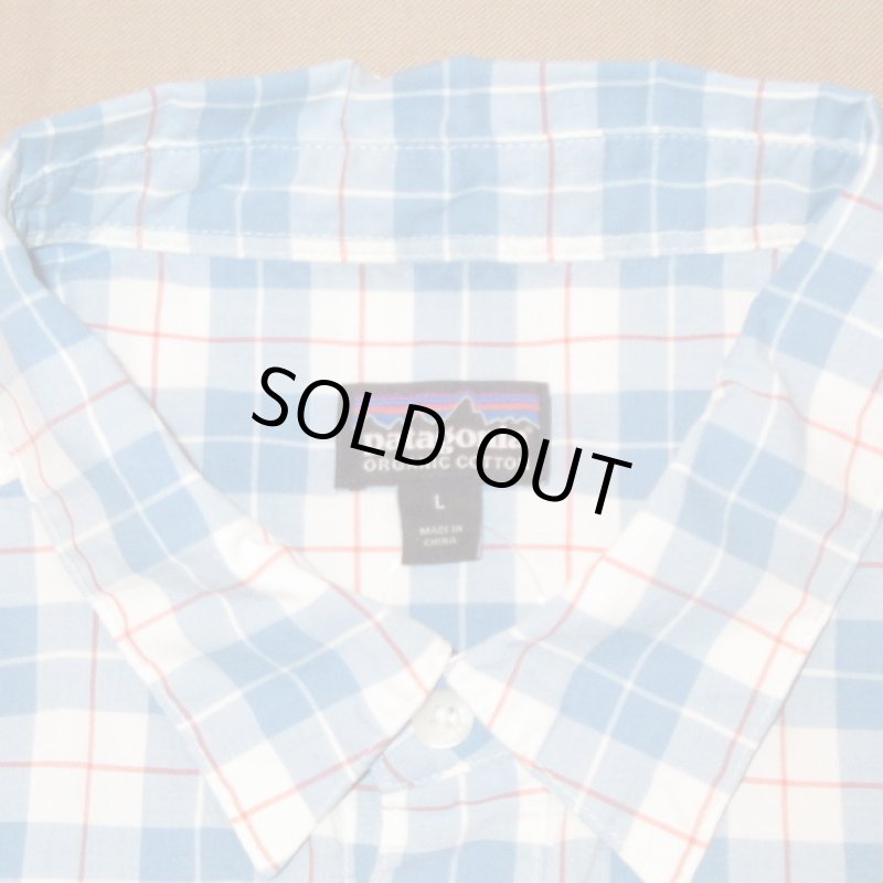 画像5: 古着 00's patagonia パタゴニア アウトドア 長袖シャツ BLUE /190708 (5)