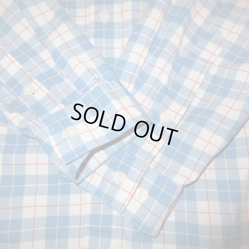 画像8: 古着 00's patagonia パタゴニア アウトドア 長袖シャツ BLUE /190708 (8)