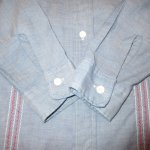 画像7: 古着 70's UNKNOWN マリン刺繍 シャンブレーシャツ 長袖シャツ BLUE /190709 (7)