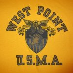 画像3: 美品 古着 80's USMA WEST POINT ウエストポイント ミリタリー Tシャツ YEL / 190717 (3)