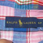 画像7: 古着 00's Ralph Lauren ラルフローレン チェック リネンシャツ 半袖 MIX / 190728 (7)