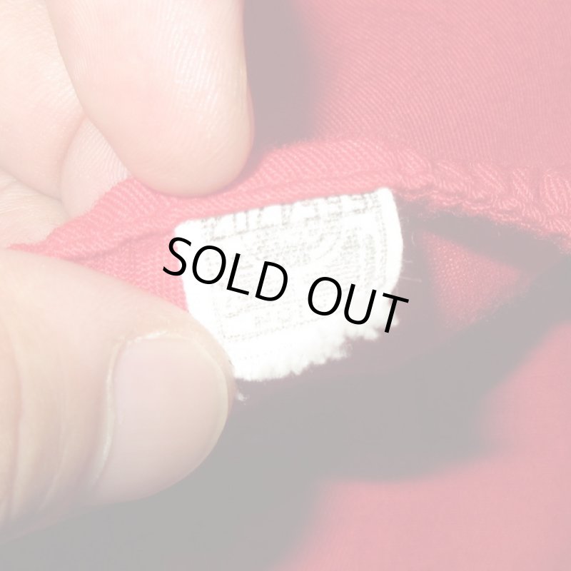 画像8: 古着 50's KING LOUIE キングルイ チェーンステッチ刺繍 レーヨン ボーリングシャツ RED / 190728 (8)