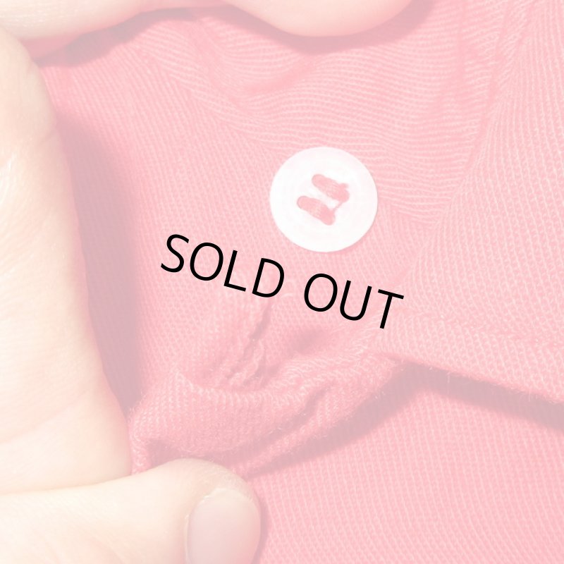 画像10: 古着 50's KING LOUIE キングルイ チェーンステッチ刺繍 レーヨン ボーリングシャツ RED / 190728 (10)