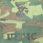 画像3: 古着 60's USMC ERDL ミリタリー ファティーグ ジャケット リーフカモ /190903 (3)